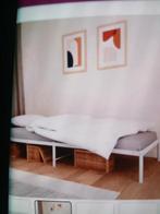 1 persoons metaal zgan, Huis en Inrichting, Slaapkamer | Bedden, Ophalen, 90 cm, Eenpersoons, Wit