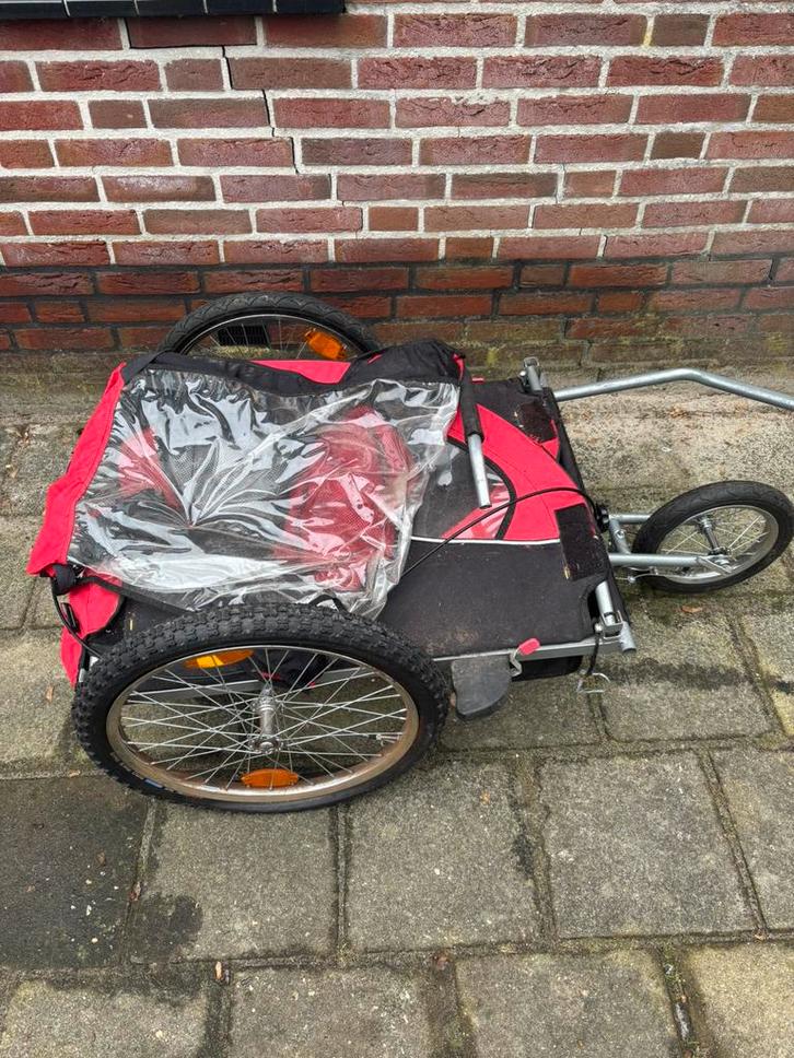 Fietskar loopkarretje nu voor maar 60 euro nette staat, Fietsen en Brommers, Fietsaccessoires | Aanhangers en Karren, Zo goed als nieuw