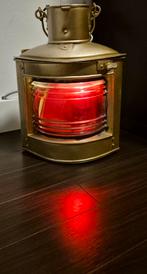 Antieke Bakboord Cheepslamp - Rood & Decoratief, Antiek en Kunst, Ophalen