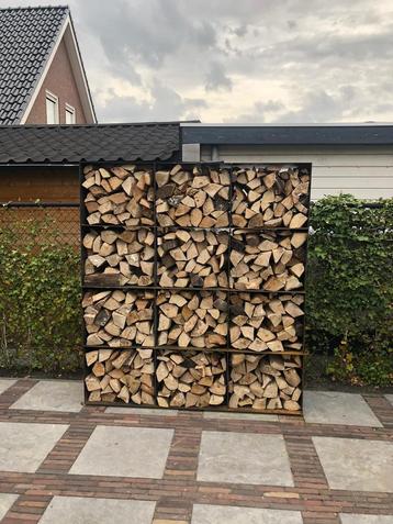 Cortenstaal Hout Hok + Hout beschikbaar voor biedingen