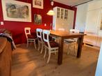 Tafel met 5 eetkamerstoelen, Huis en Inrichting, Tafels | Eettafels, Ophalen, Gebruikt, 200 cm of meer, 50 tot 100 cm