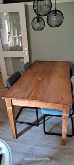 Prachtige teakhouten eettafel met ladens, Huis en Inrichting, Ophalen, Gebruikt, Teakhout, 50 tot 100 cm