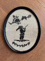 Vintage borduurwerk van kabouter, Antiek en Kunst, Ophalen of Verzenden