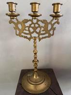 Koperen Franse Kamdelaar 3 armig Patina Shabby Hoffz, Ophalen of Verzenden