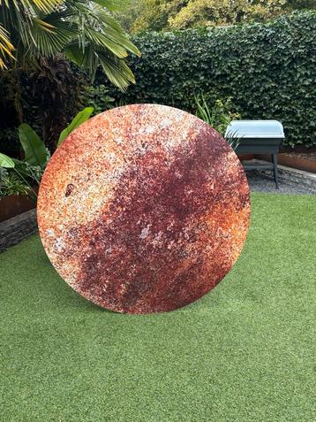 Ronde Wanddecoratie - Staal Roest Look beschikbaar voor biedingen