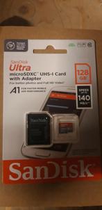 sandisk ultra micro sd geheugenkaart 128GB, Audio, Tv en Foto, Fotografie | Geheugenkaarten, Nieuw, SD, Smartphone, Ophalen of Verzenden