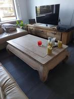 salon tafel hout white wash, Huis en Inrichting, Tafels | Salontafels, Ophalen, Gebruikt, 100 tot 150 cm, 50 tot 100 cm