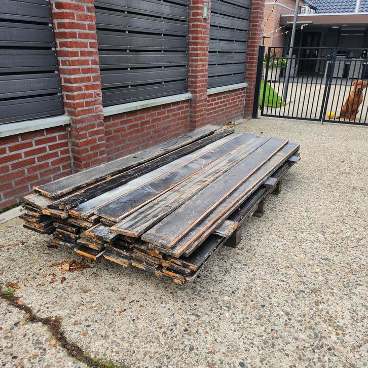 Betonplex platen 1,2m x 16cm - 100 stuks - €0.5 per stuk, Doe-het-zelf en Verbouw, Hout en Planken, Gebruikt, Plank, Overige houtsoorten