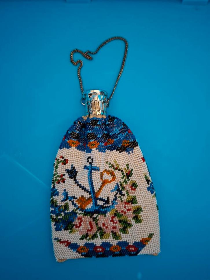 Vintage Gebreide Kralen Beurs, Antiek en Kunst, Antiek | Overige Antiek, Ophalen of Verzenden