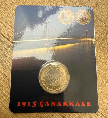 Turkije 1 Lira 2022 - 1915 Çanakkale Köprüsü Herdenkingsmunt beschikbaar voor biedingen