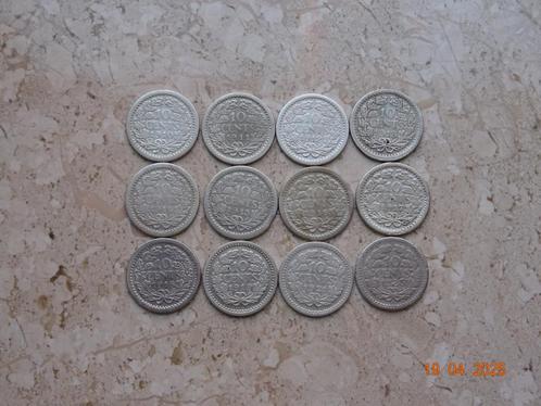 Serie 10 cent 1910-1925 (12 stuks), Postzegels en Munten, Munten | Nederland, Setje, 10 cent, Koningin Wilhelmina, Zilver, Ophalen of Verzenden