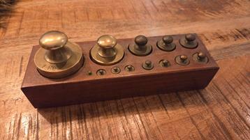 Messing Stapelgewichten 13 stuks compleet! beschikbaar voor biedingen