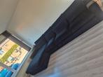 Bank velours zwart 2 jr oud, Huis en Inrichting, Banken | Complete zithoeken, Ophalen of Verzenden, Gebruikt, Stof
