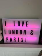 LED Lichtbak met Letters - Kleurrijk!, Ophalen, Zo goed als nieuw, Kunststof, Minder dan 50 cm