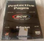 100 paginas 8 Pocket Card Protectors-BCW pokemon sport kaart, Ophalen of Verzenden, Nieuw, Sleeves of Kaarthoesjes, Foil