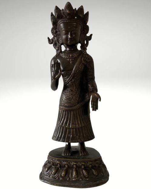 Staande Boeddha Dipankara – Nepal – 43 cm, 4.8 kg, Huis en Inrichting, Woonaccessoires | Boeddhabeelden, Gebruikt, Ophalen of Verzenden