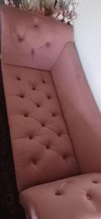 BELIANI NANTILLY chaise lounge roze fluweel stof, Ophalen, Eenpersoons, Minder dan 75 cm, 150 tot 200 cm