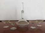 Karaf plus 4 glaasjes art deco, Antiek en Kunst, Antiek | Glas en Kristal, Ophalen of Verzenden
