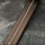 14k witgouden tennisarmband rechthoekig stenen