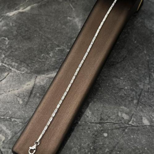 14k witgouden tennisarmband rechthoekig stenen, Sieraden, Tassen en Uiterlijk, Armbanden, Ophalen of Verzenden