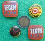 4x OUDE jaren -70/80 buttons ANTI KERNENERGIE, Verzamelen, Ophalen of Verzenden, Gebruikt, Overige onderwerpen, Button