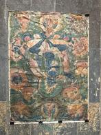 Antieke Tibetaanse Thangka, 19e Eeuw, Handgeschilderd, Ophalen of Verzenden