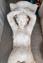 beeld drie antieke 120 cm grote kariatide vrouwen beelden, Antiek en Kunst, Kunst | Beelden en Houtsnijwerken, Ophalen of Verzenden