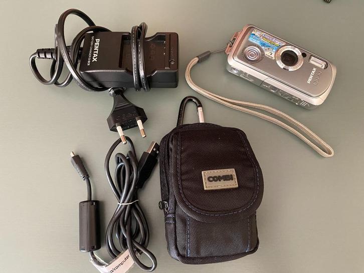Vintage Pentax Optio WP compacte waterdichte 5-megapixel, Audio, Tv en Foto, Fotocamera's Digitaal, Gebruikt, Compact, Pentax