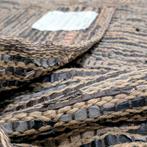 Handgemaakt Hennep & Leer Vloerkleed 160x230cm grijs/bruin, Ophalen, Bruin, 150 tot 200 cm, 200 cm of meer