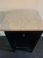 nachtkastje met marmeren blad, Huis en Inrichting, Slaapkamer | Nachtkastjes, Ophalen, Overige materialen, Gebruikt, Minder dan 45 cm