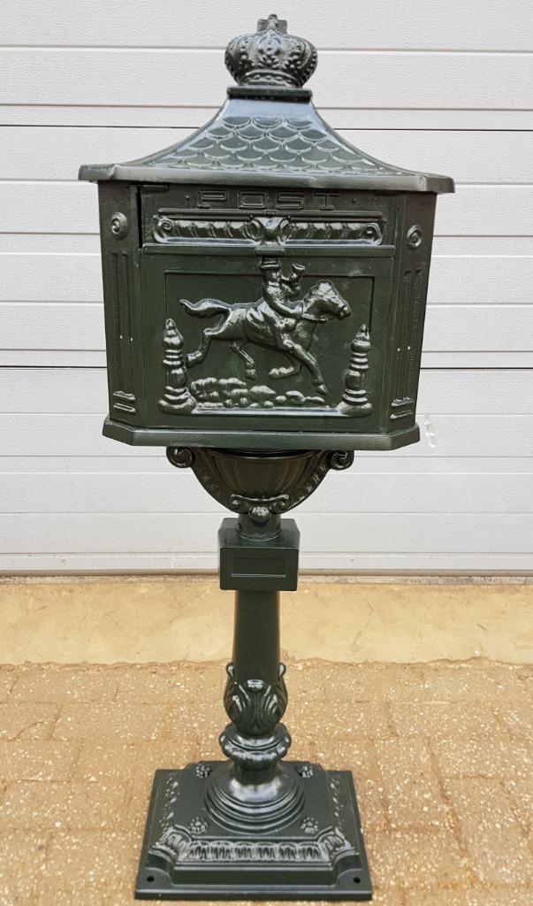 Nieuwe Engelse groenen brievenbus vrijstaand postbus, Tuin en Terras, Brievenbussen, Nieuw, Staande brievenbus, Aluminium, Verzenden