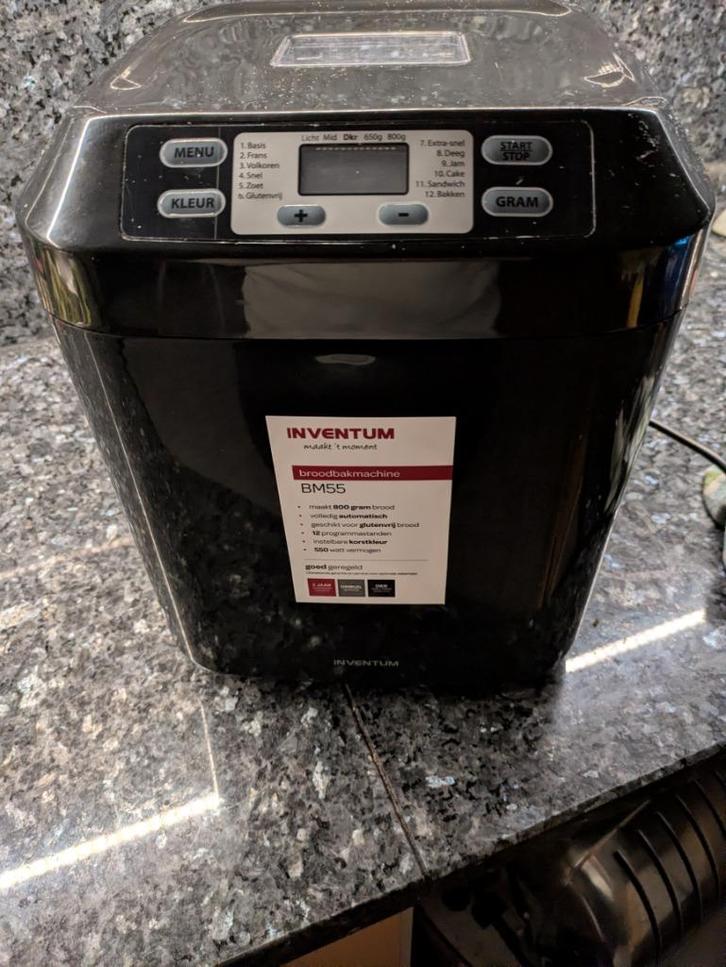 broodbakmachine Inventum BM55, Witgoed en Apparatuur, Broodbakmachines, Zo goed als nieuw, Met timer, 400 tot 800 gram deeg, Kijkvenster