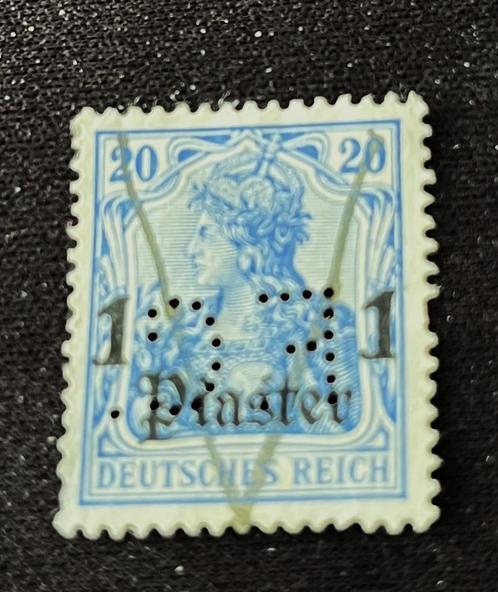 Deutsches Reich 1900 20 pf Turkije Opdruk 1 piaster gebr, Postzegels en Munten, Postzegels | Europa | Duitsland, Gestempeld, Duitse Keizerrijk