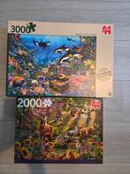 Puzzels 2000 + 3000 en puzzelmat, Ophalen of Verzenden, Meer dan 1500 stukjes, Gebruikt, Legpuzzel