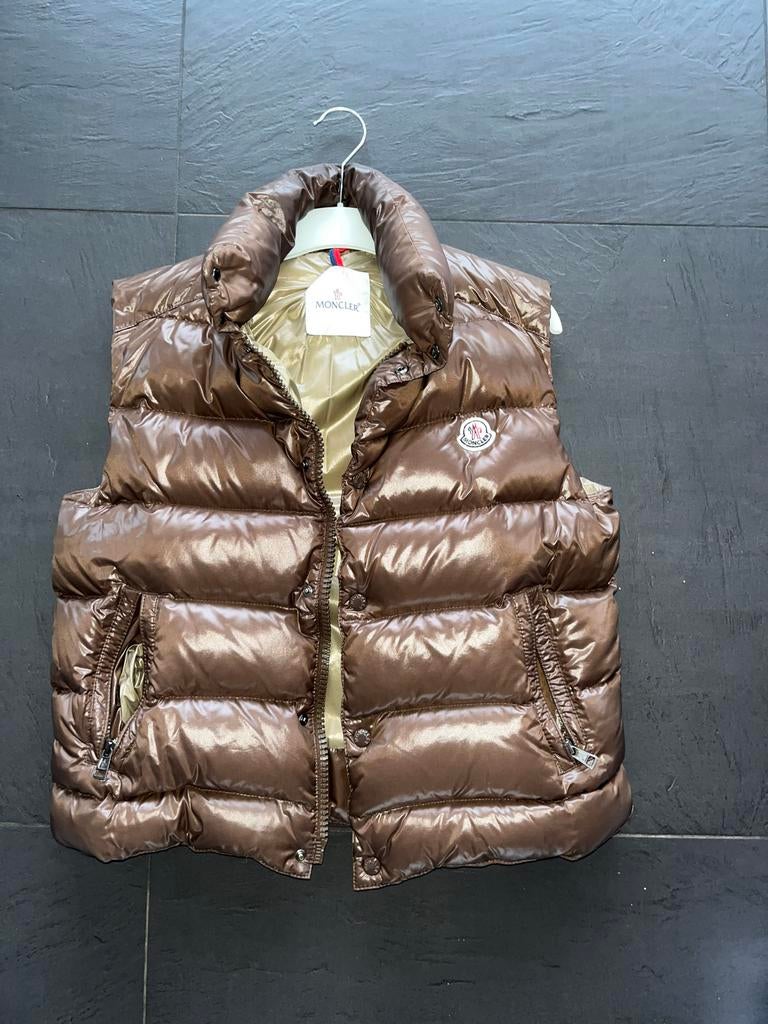 Moncler Tibb Bodywarmer - Zeer Goede Staat, Ophalen of Verzenden, Zo goed als nieuw, Maat 36 (S), Bruin