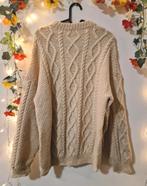 Heerlijk dikke vintage wollen aran gebreide trui, Ophalen of Verzenden, Zo goed als nieuw, Maat 46/48 (XL) of groter