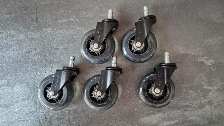 Bureaustoelwielen harde vloer 11mm ikea, Huis en Inrichting, Bureaustoelen, Zo goed als nieuw, Zwart, Ophalen of Verzenden