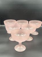 Set van 6 Retro Roze Glazen Kommen – Arcoroc Luminarc Frankr, Ophalen of Verzenden, Zo goed als nieuw, Overige typen
