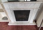 Mooie gashaard met marmeren schouw, Ophalen, Zo goed als nieuw, Vrijstaande haard, Elektrische haard