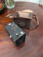 Vintage Agfa Boxcamera met lederen tas, Ophalen of Verzenden