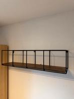 Wandplank Walnoot Hout & Zwart Metaal - 120cm, Huis en Inrichting, Ophalen of Verzenden, Nieuw