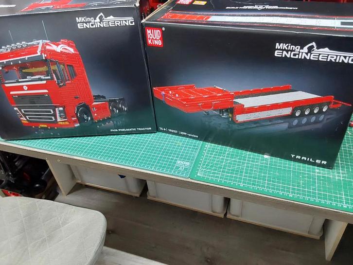 Mouldking F16 met trailer, Kinderen en Baby's, Speelgoed | Bouwstenen, Zo goed als nieuw, Ophalen