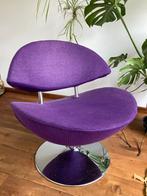 Paarse design draaifauteuil, Huis en Inrichting, Fauteuils, Ophalen, Gebruikt, Minder dan 75 cm, Stof