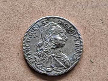 Antieke zilveren munt 1752(?). Frankrijk(?) beschikbaar voor biedingen