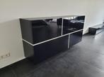 ACTIE Zwart zwevend design dressoir met 4 kleppen NIEUW, Huis en Inrichting, Kasten | Dressoirs, Metaal, Met klep(pen), 150 tot 200 cm