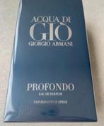 Armani acqua di gio profondo parfum 75ml nieuw, Sieraden, Tassen en Uiterlijk, Uiterlijk | Parfum, Ophalen of Verzenden, Nieuw