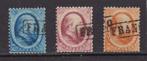 21.  1864  Koning Willem III, nvph nrs. 4 - 6,  gebruikt., Verzenden, T/m 1940, Gestempeld