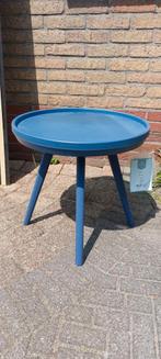 Bijzettafeltje blauw, Tuin en Terras, Tuintafels, Ophalen, Zo goed als nieuw, Rond, Kunststof