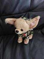 Chihuahua pluche met leger outfit, Ophalen of Verzenden, Zo goed als nieuw, Overige typen