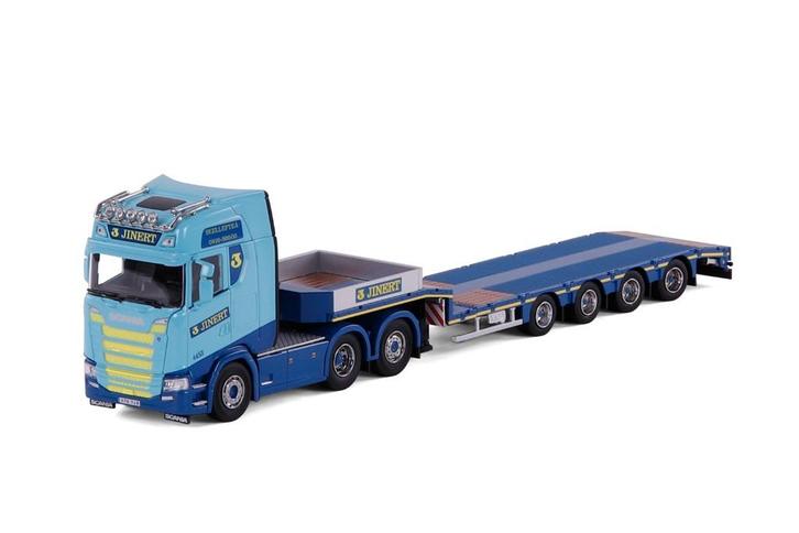 Scania S Highline met semi-dieplader - Sven Jinert AB, Hobby en Vrije tijd, Modelauto's | 1:50, Nieuw, Bus of Vrachtwagen, Overige merken